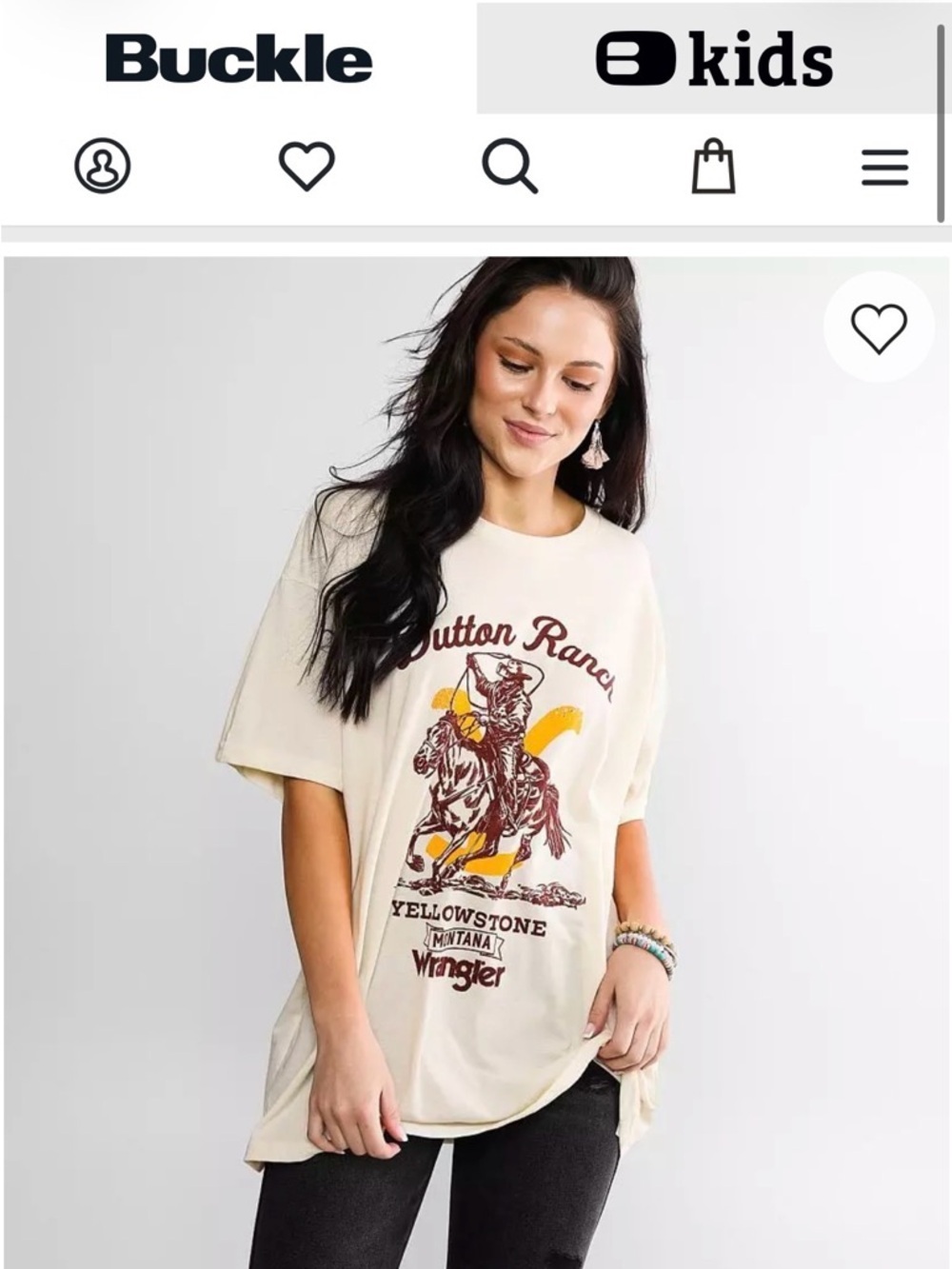 Wrangler Cream Dutton Ranch Tee